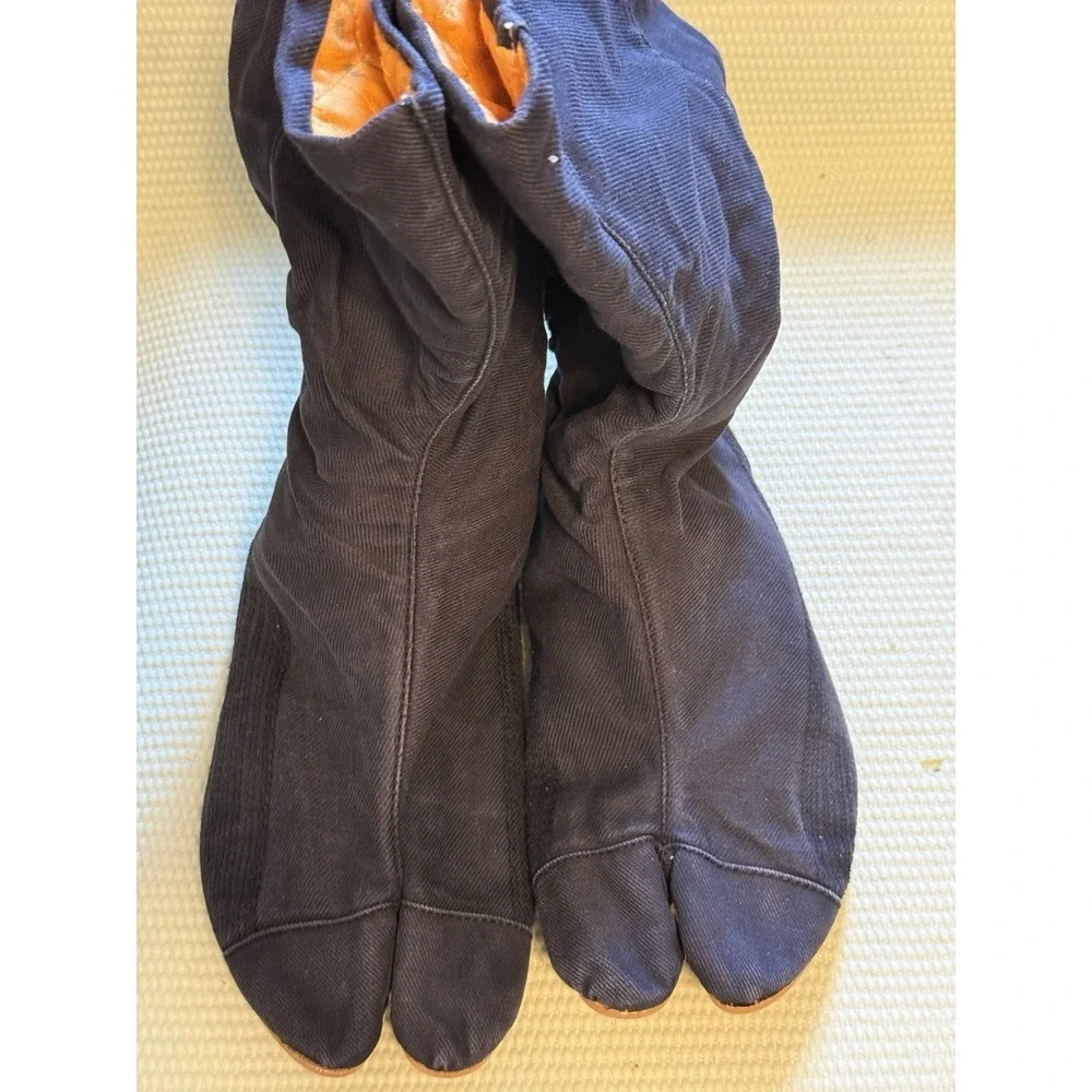 Rikio Ninja Tabi Black Shoes Jilatabi Split  Size 26.5 Mens US Size 8.5
